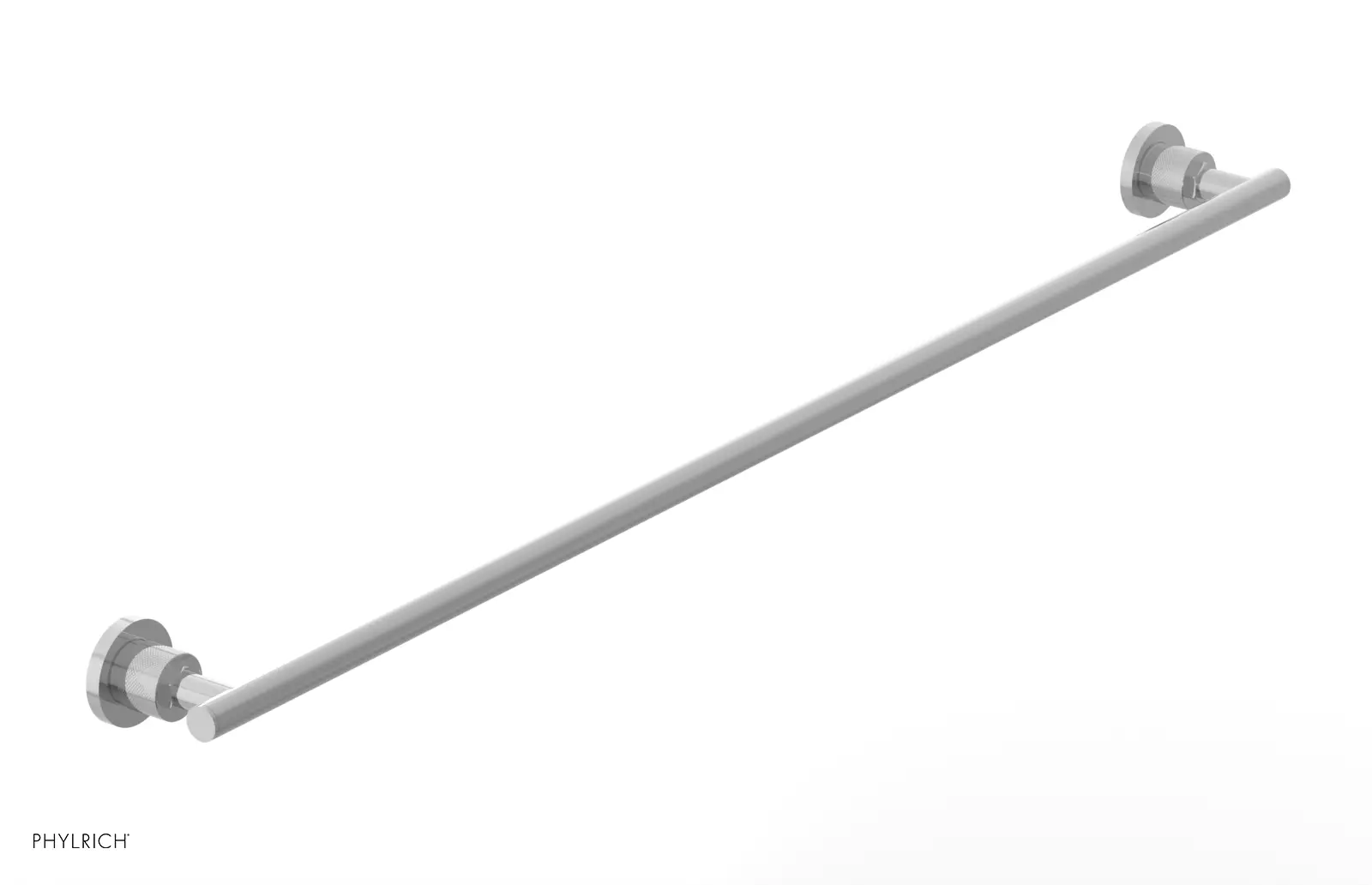 polished chrome towel bar