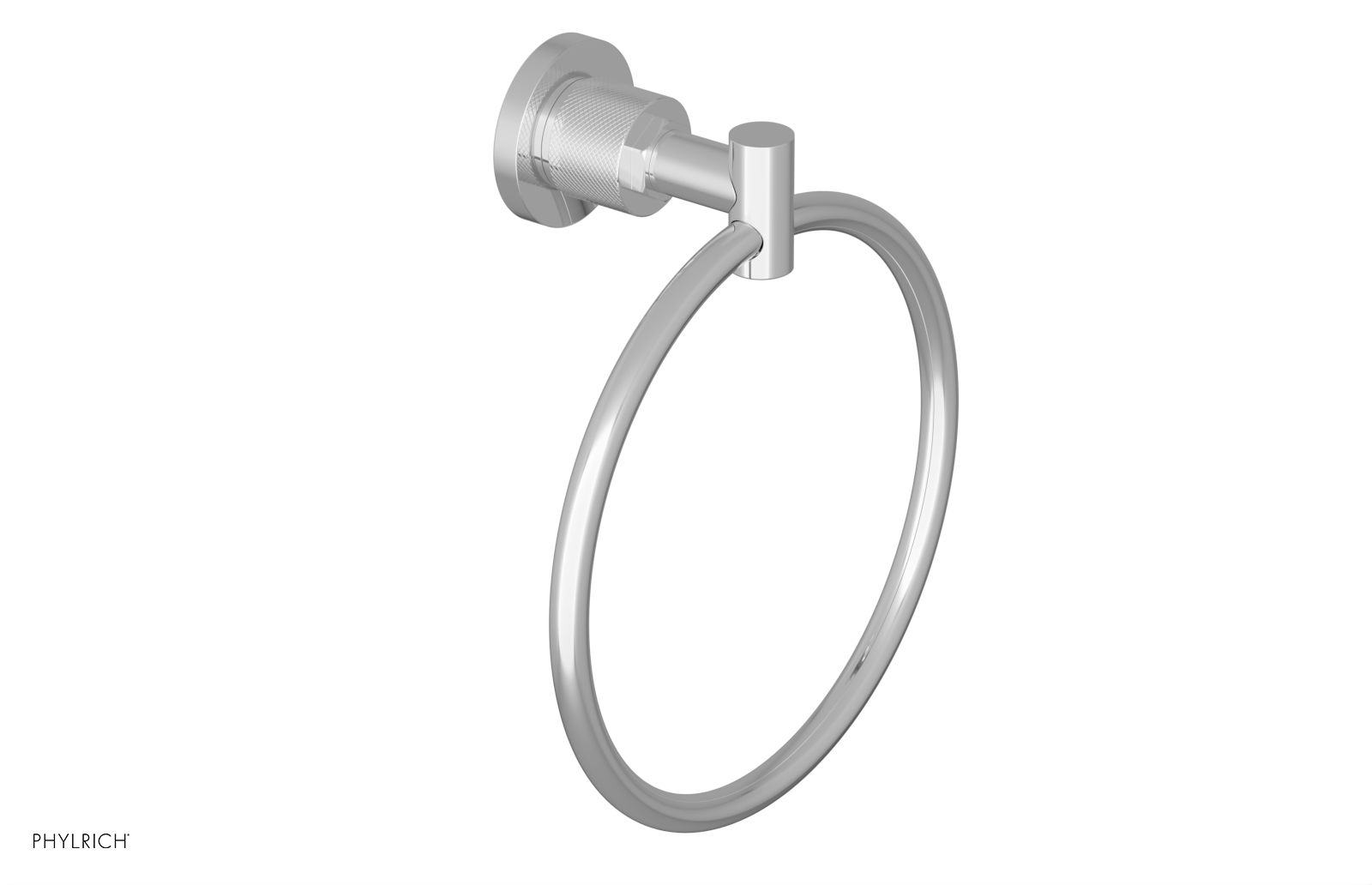 polished chrome towel ring