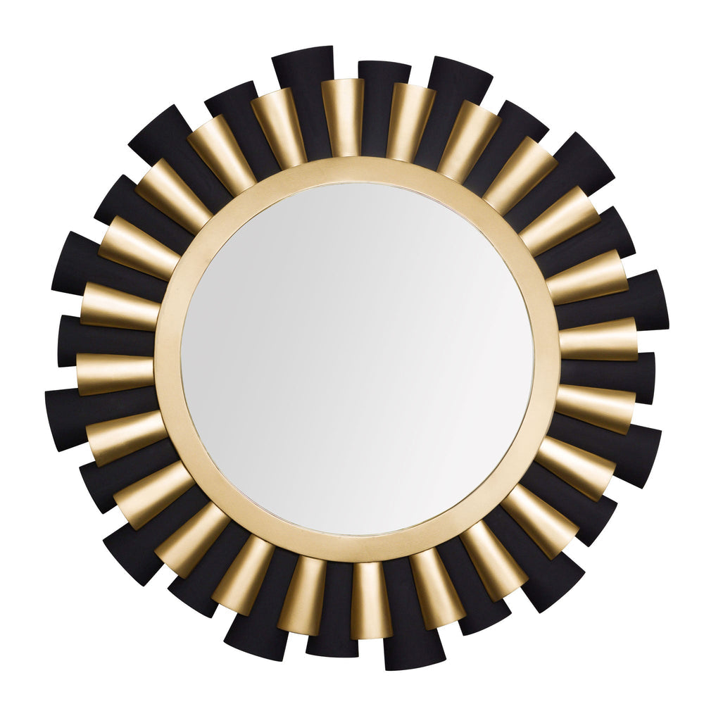 matte black/french gold mirror