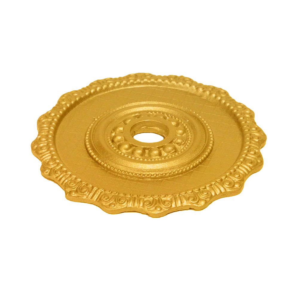 satin gold backplate