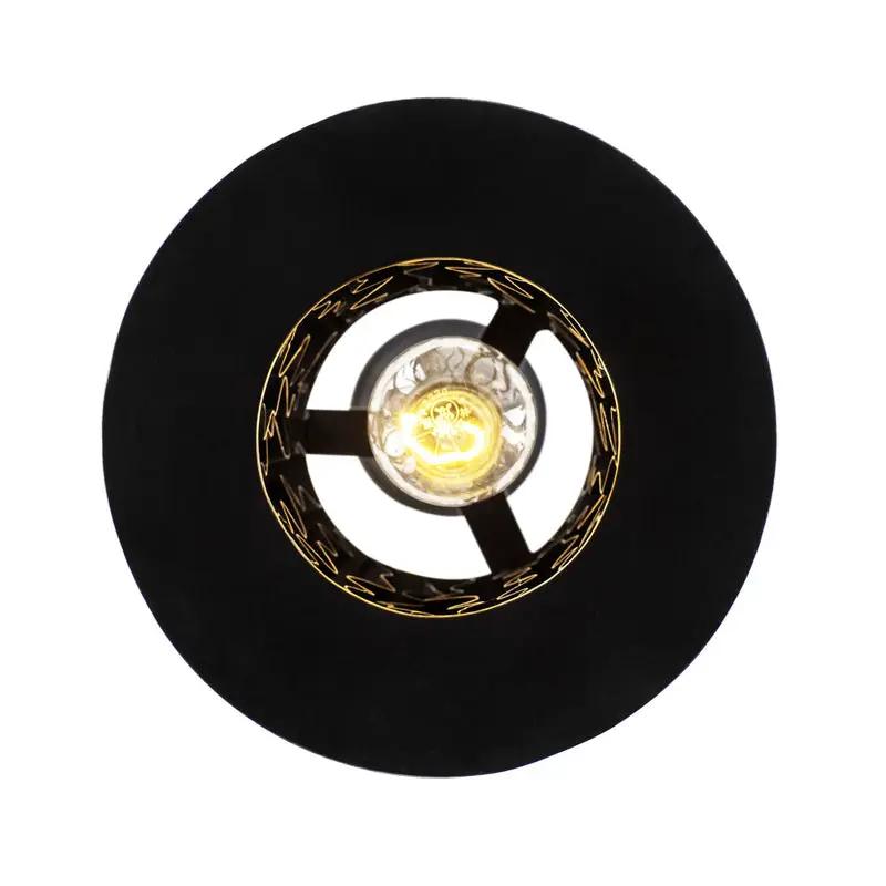 matte black/french gold pendant light