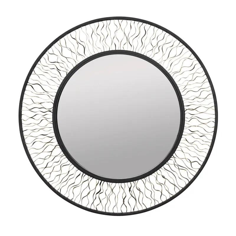 matte black/french gold mirror