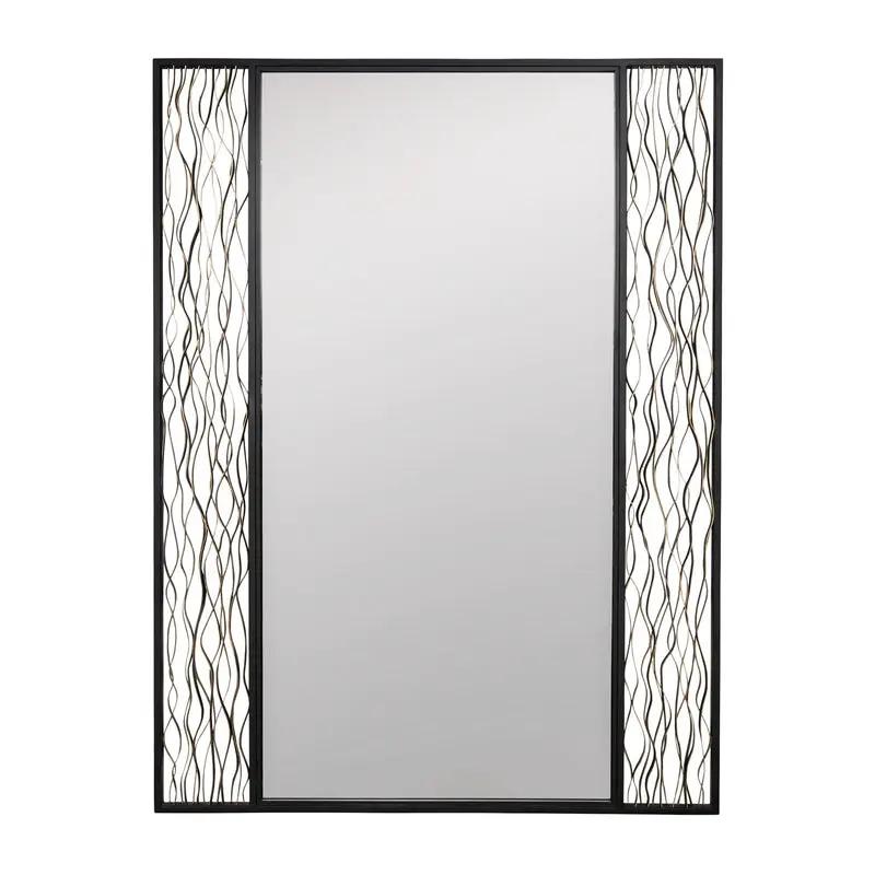 matte black/french gold mirror