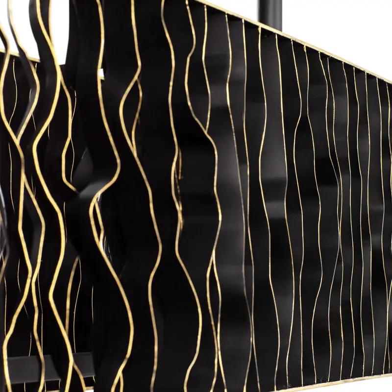 matte black/french gold pendant light