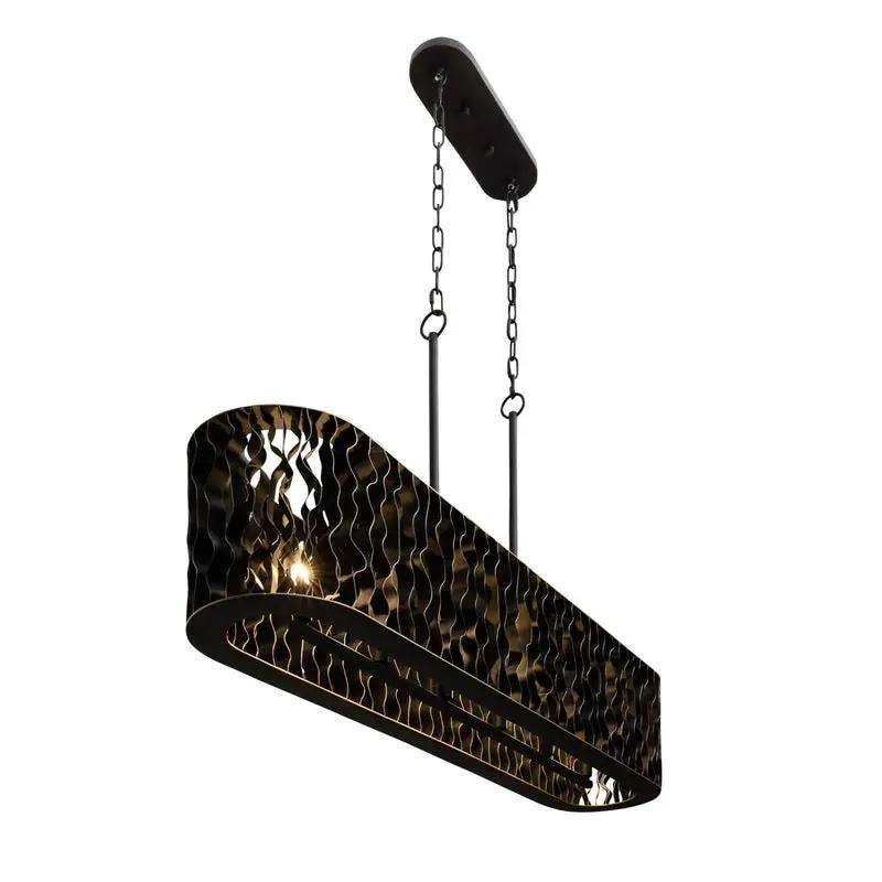 matte black/french gold pendant light