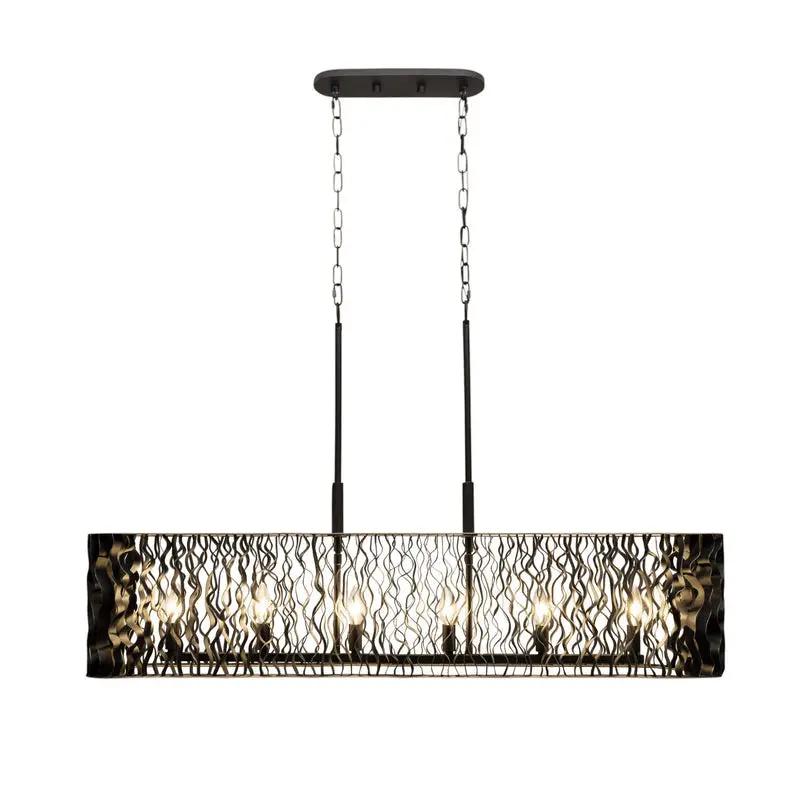 matte black/french gold pendant light