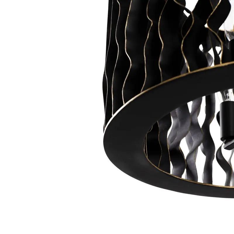 matte black/french gold pendant light