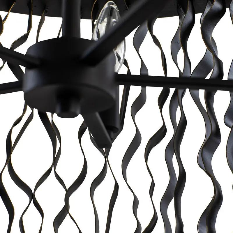 matte black/french gold pendant light