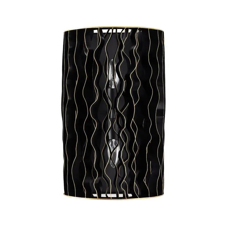 matte black/french gold wall mount light
