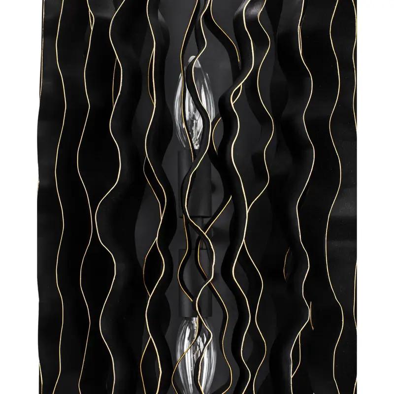 matte black/french gold wall mount light