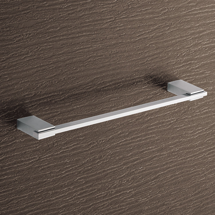 polished chrome towel bar