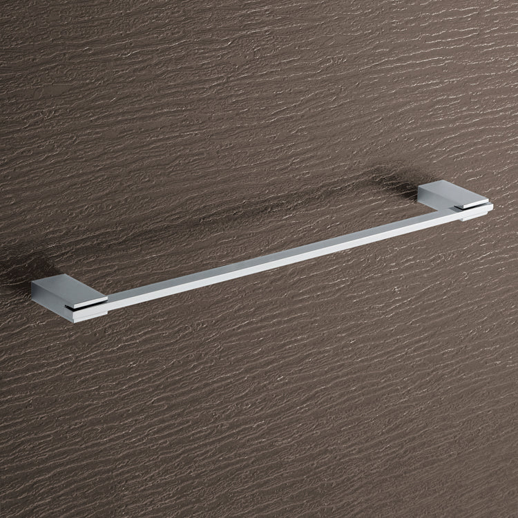 polished chrome towel bar