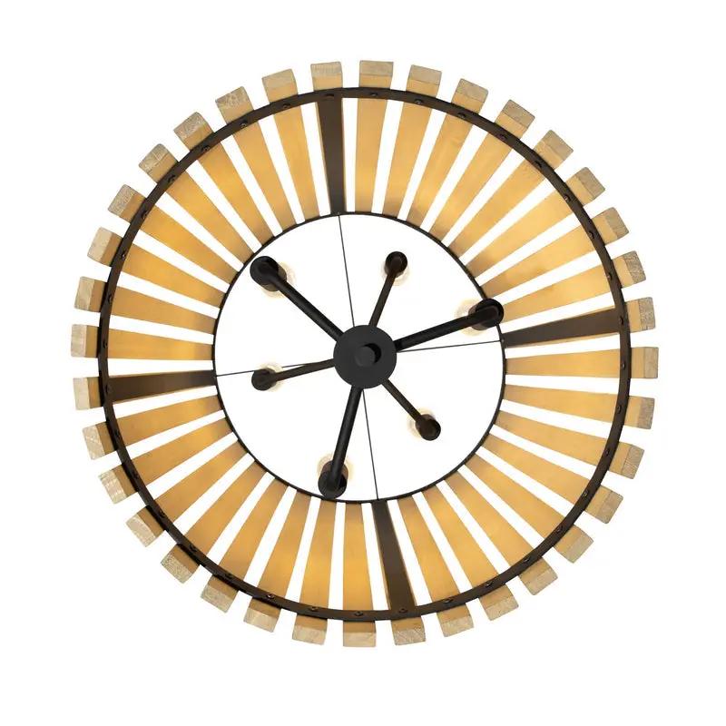 matte black/honey blonde pendant light
