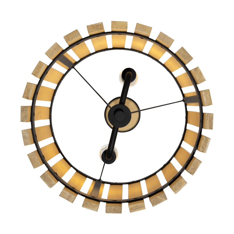 matte black/honey blonde pendant light