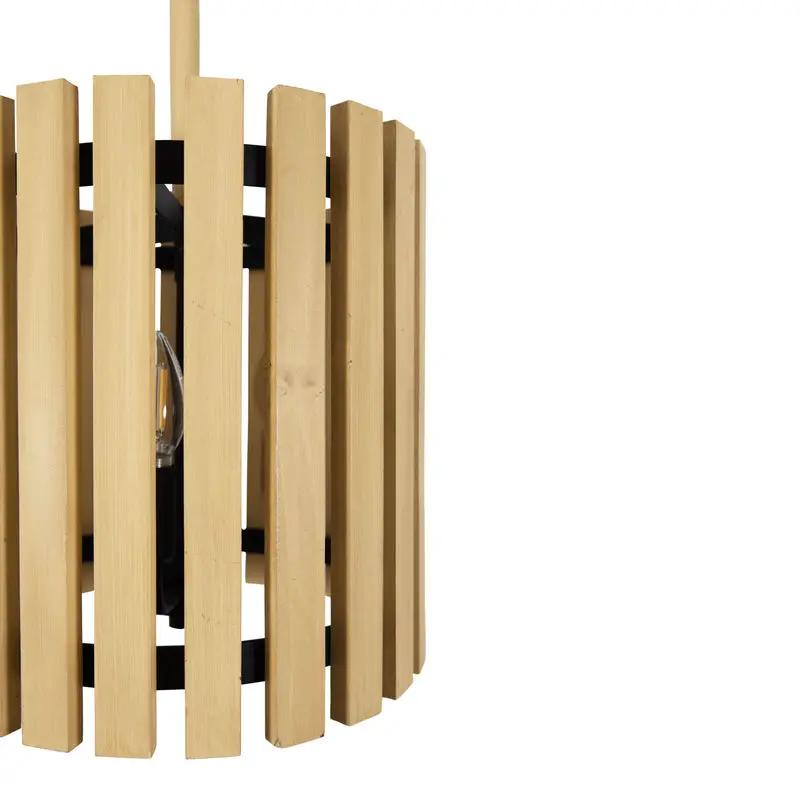 matte black/honey blonde pendant light
