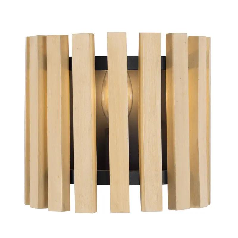 matte black/honey blonde wall mount light