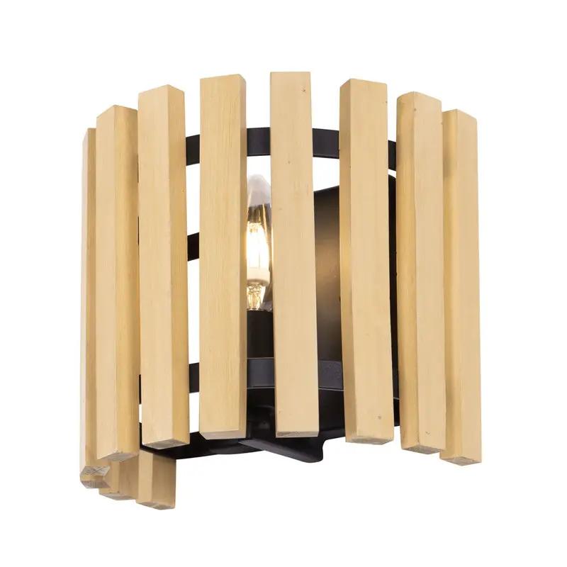 matte black/honey blonde wall mount light
