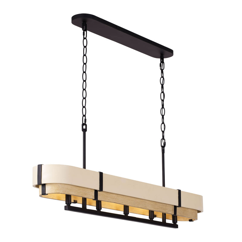 matte black/honey/medium oak pendant light
