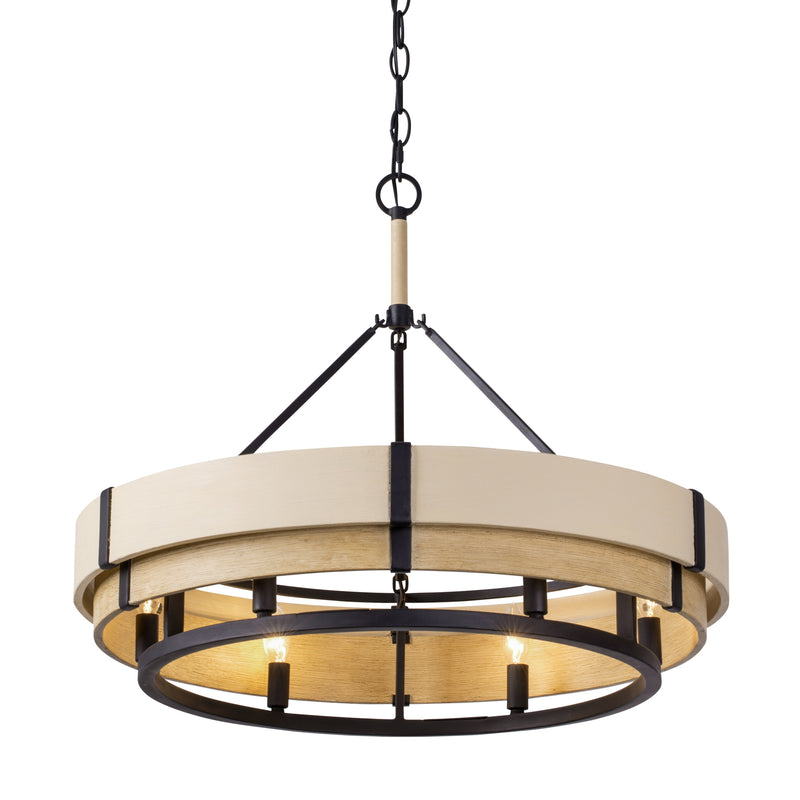 matte black/honey/medium oak pendant light