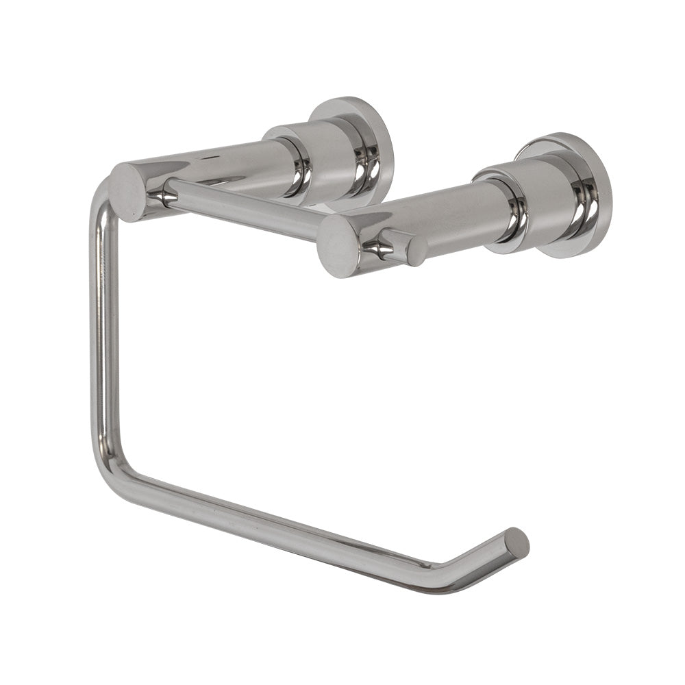 polished stainless steel toilet paper holder