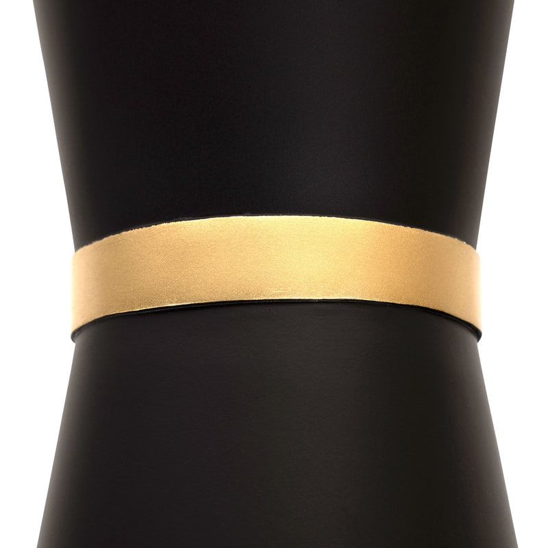 matte black/french gold pendant light
