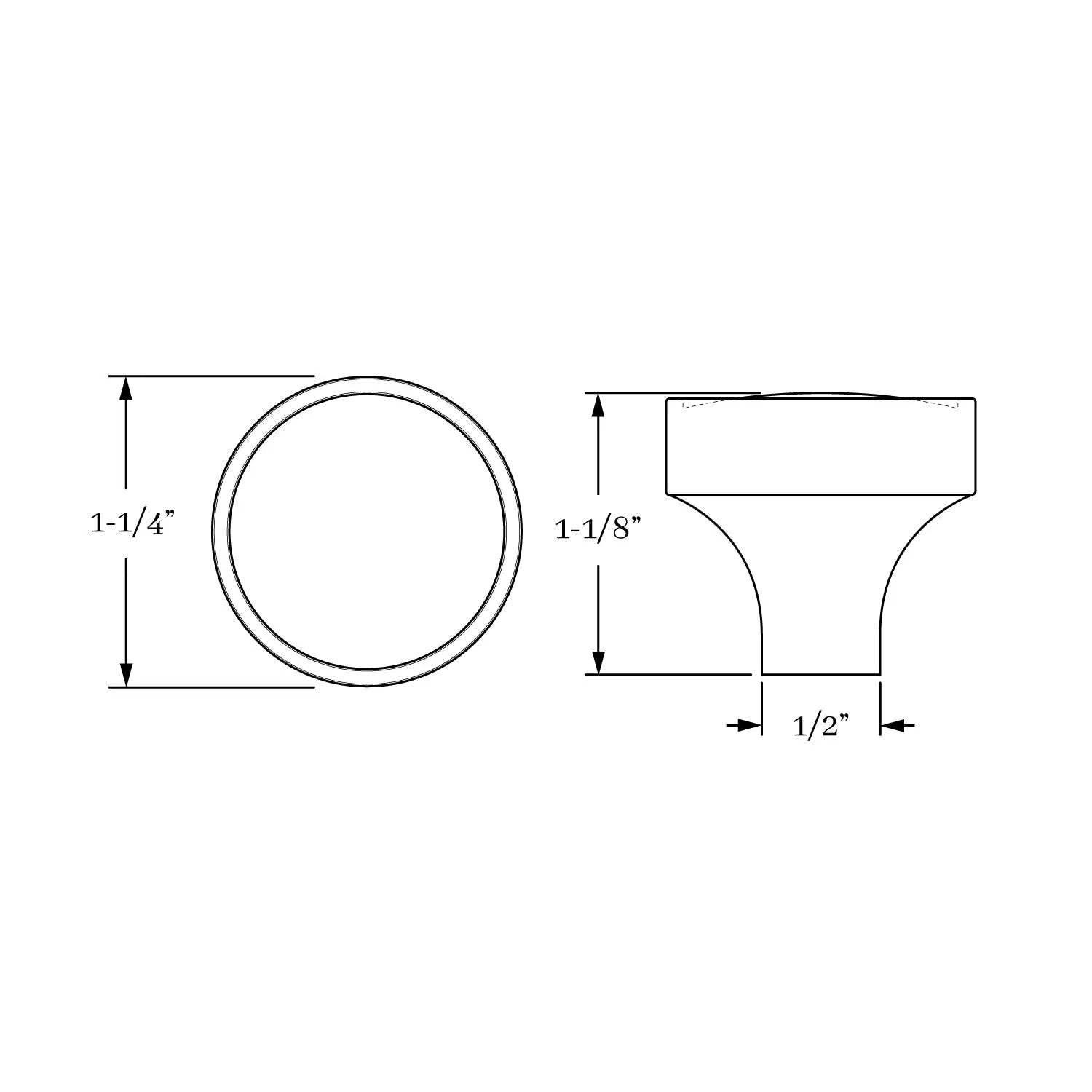 knob dimension