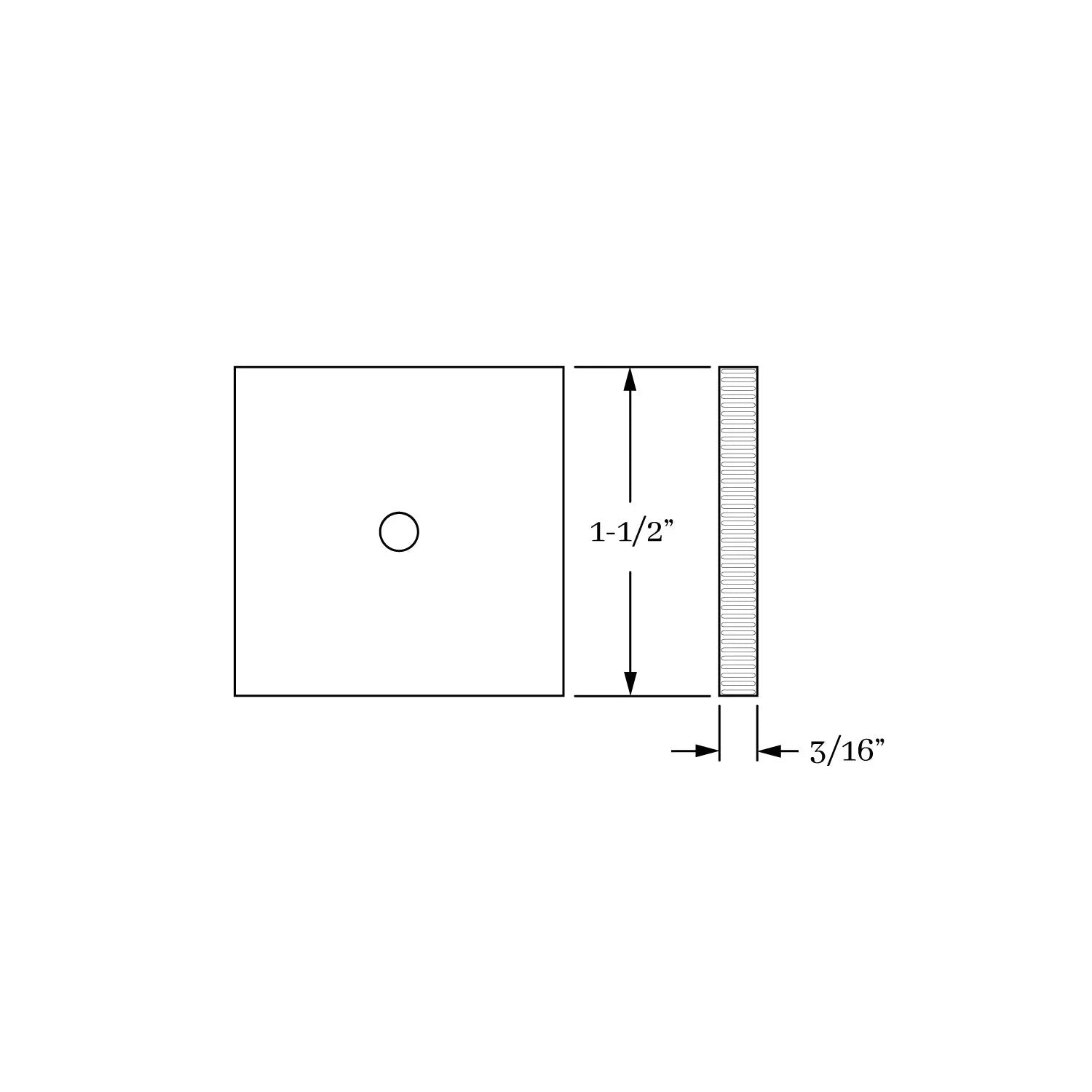 backplate dimension