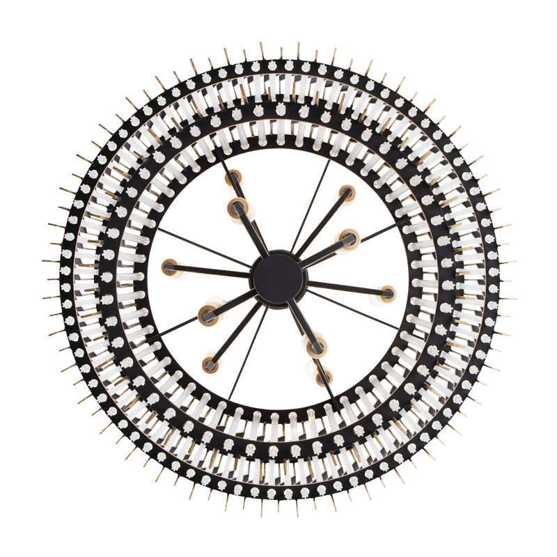 matte black/french gold chandelier