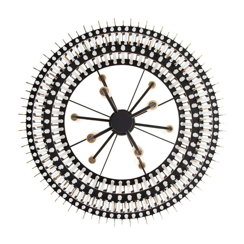 matte black/french gold chandelier
