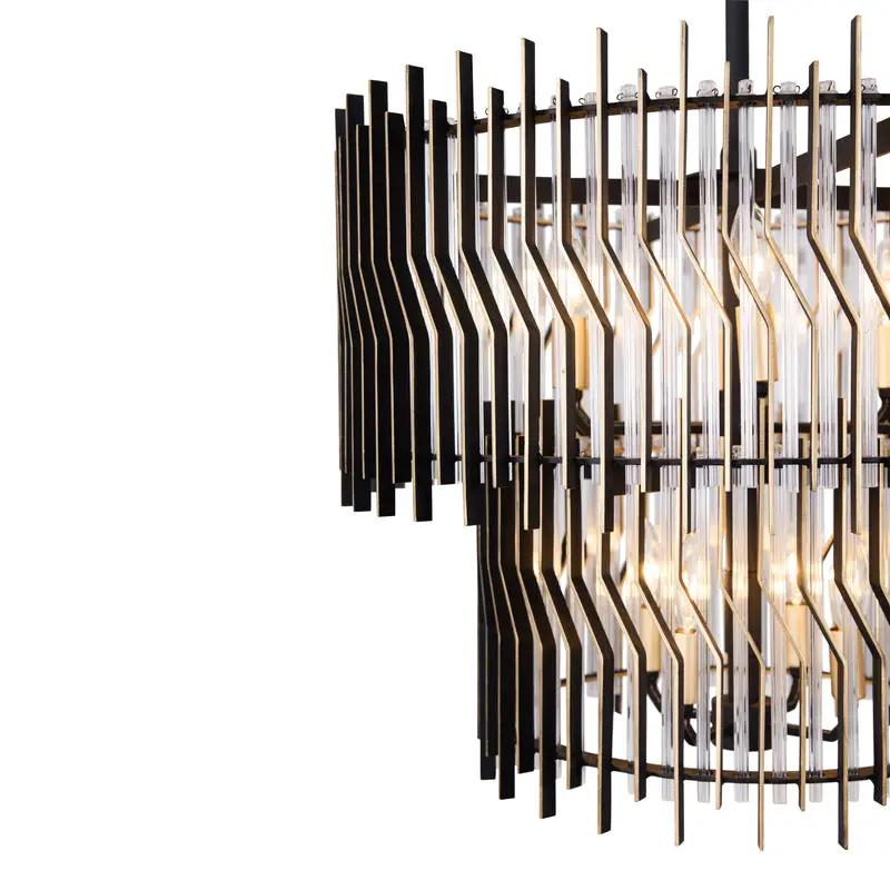 matte black/french gold chandelier