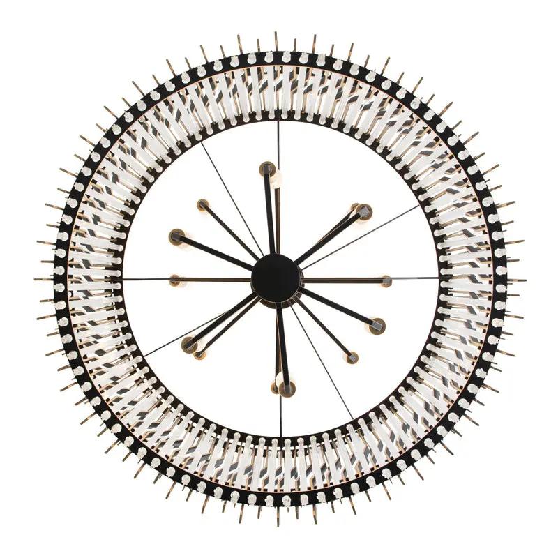 matte black/french gold chandelier