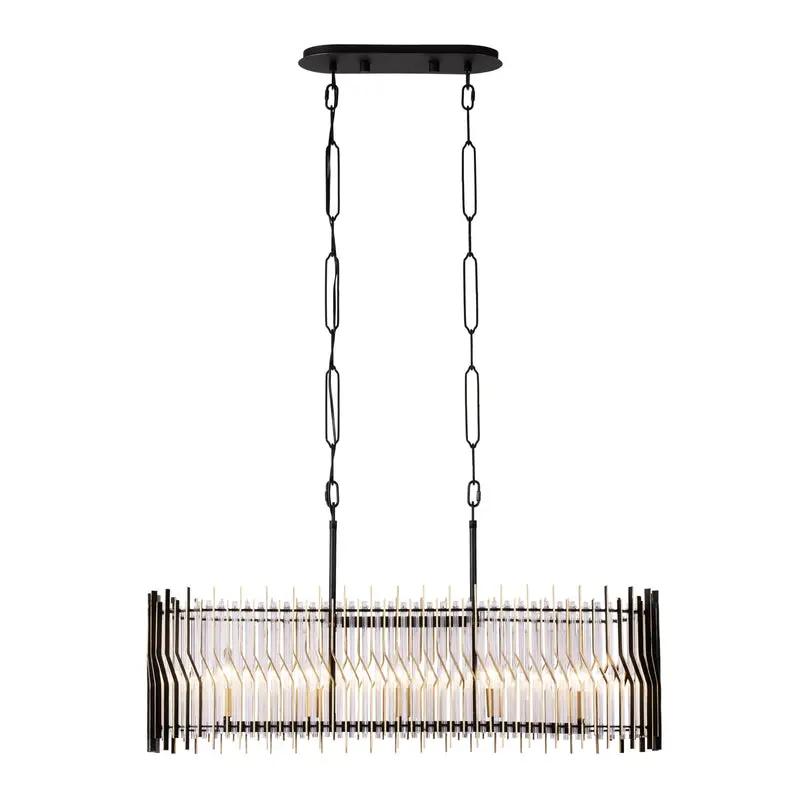 matte black/french gold chandelier