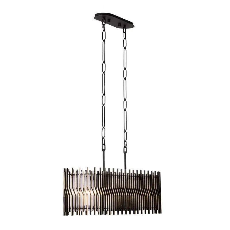 matte black/french gold chandelier