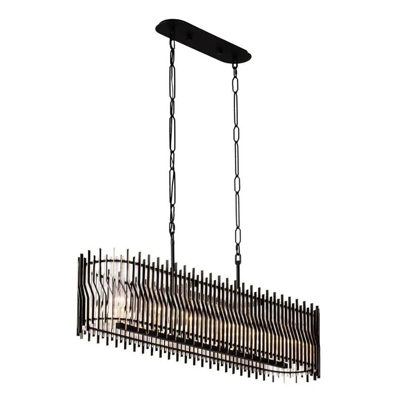 matte black/french gold chandelier