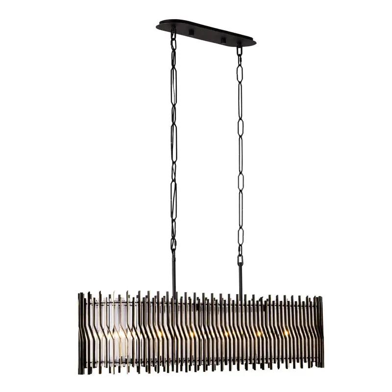 matte black/french gold chandelier