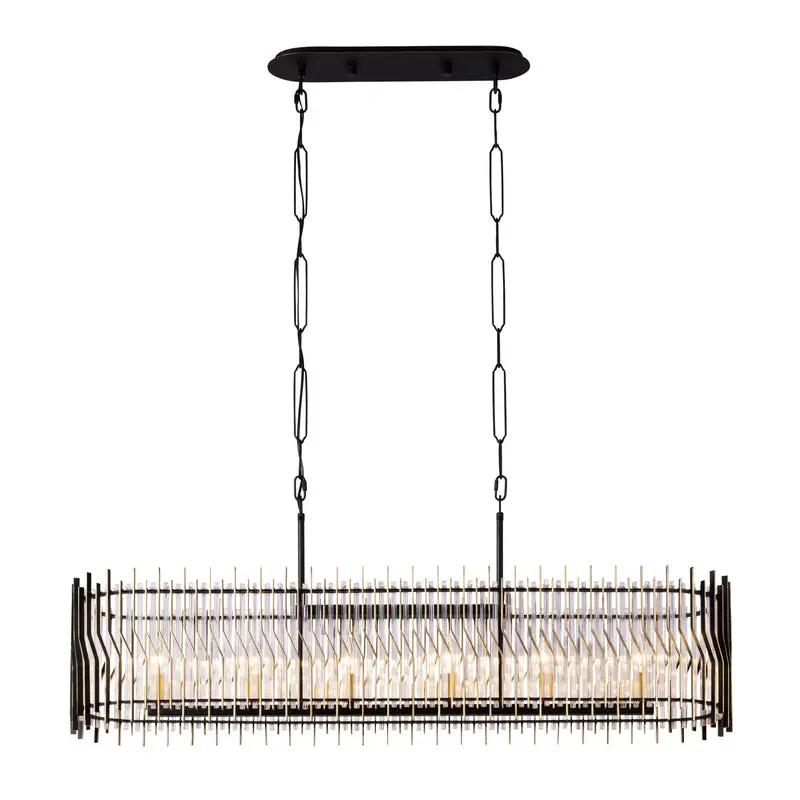 matte black/french gold chandelier