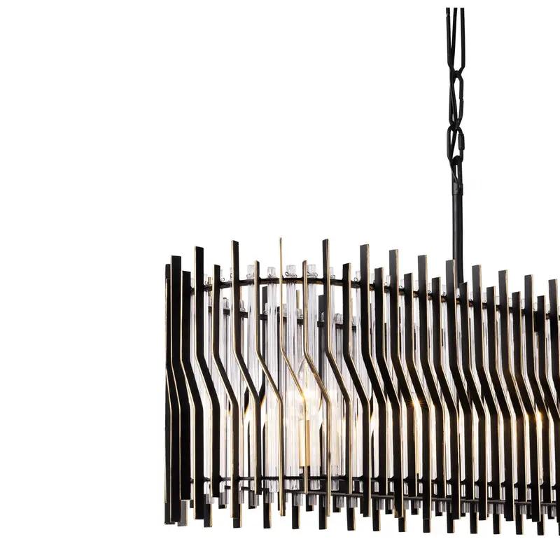 matte black/french gold chandelier