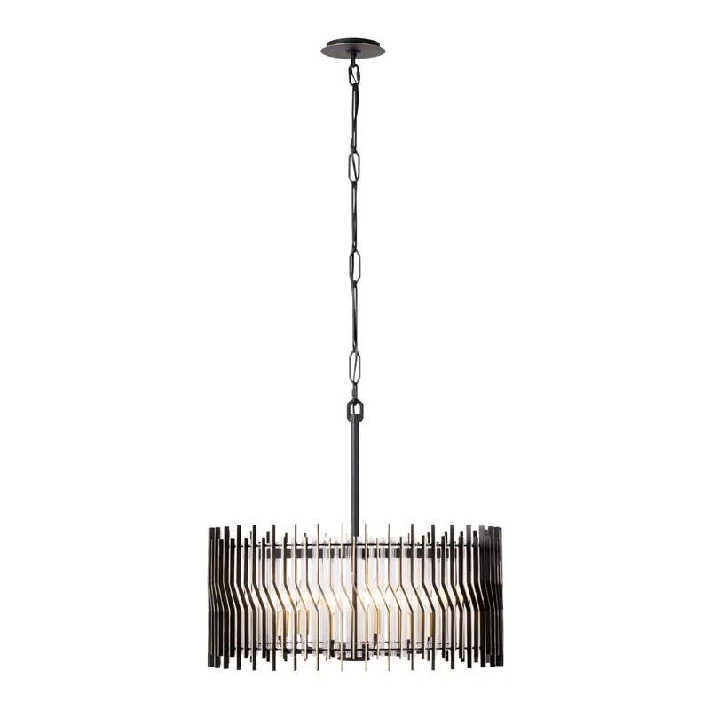matte black/french gold pendant light