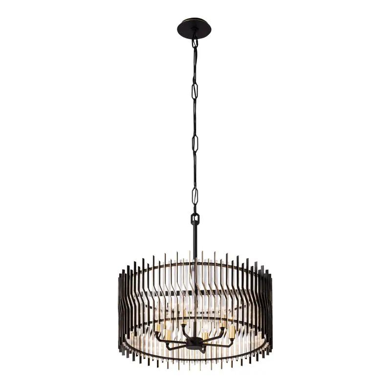matte black/french gold pendant light