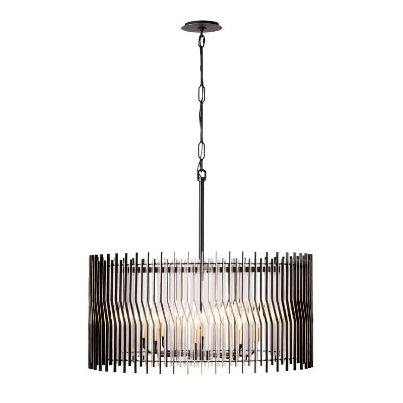 matte black/french gold pendant light
