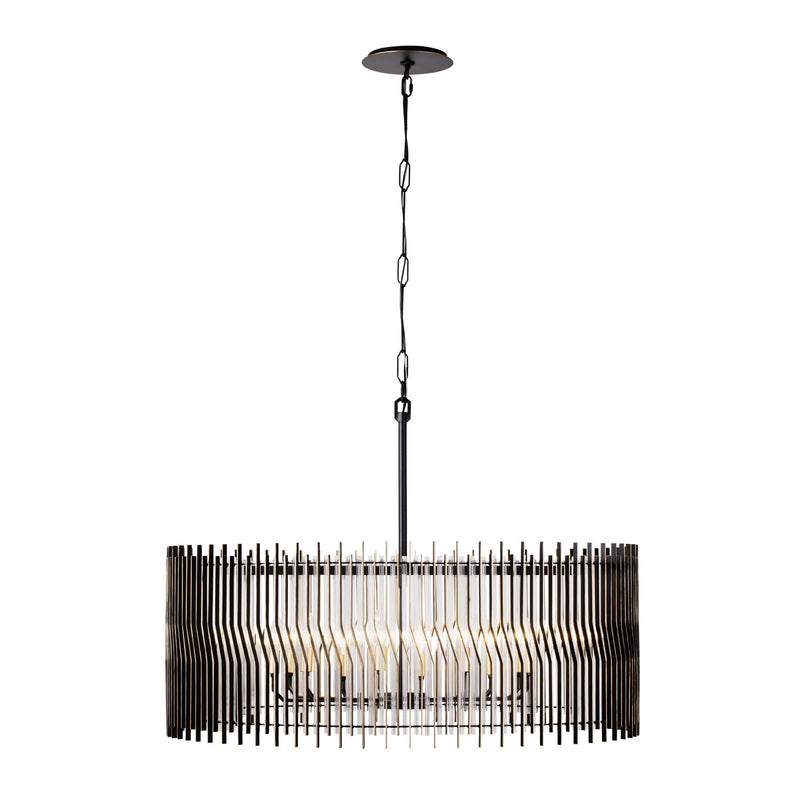 matte black/french gold pendant light