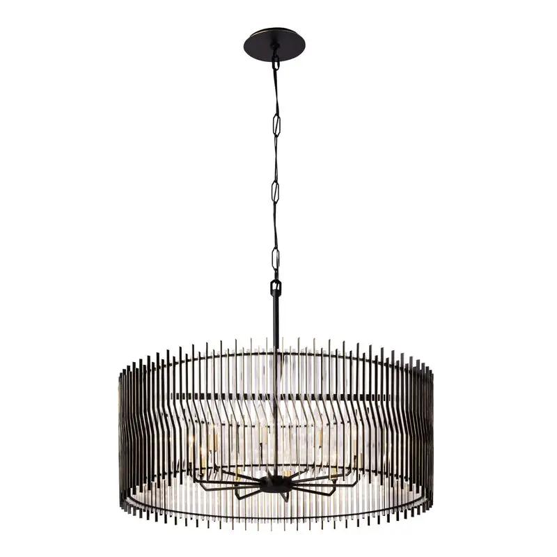 matte black/french gold pendant light