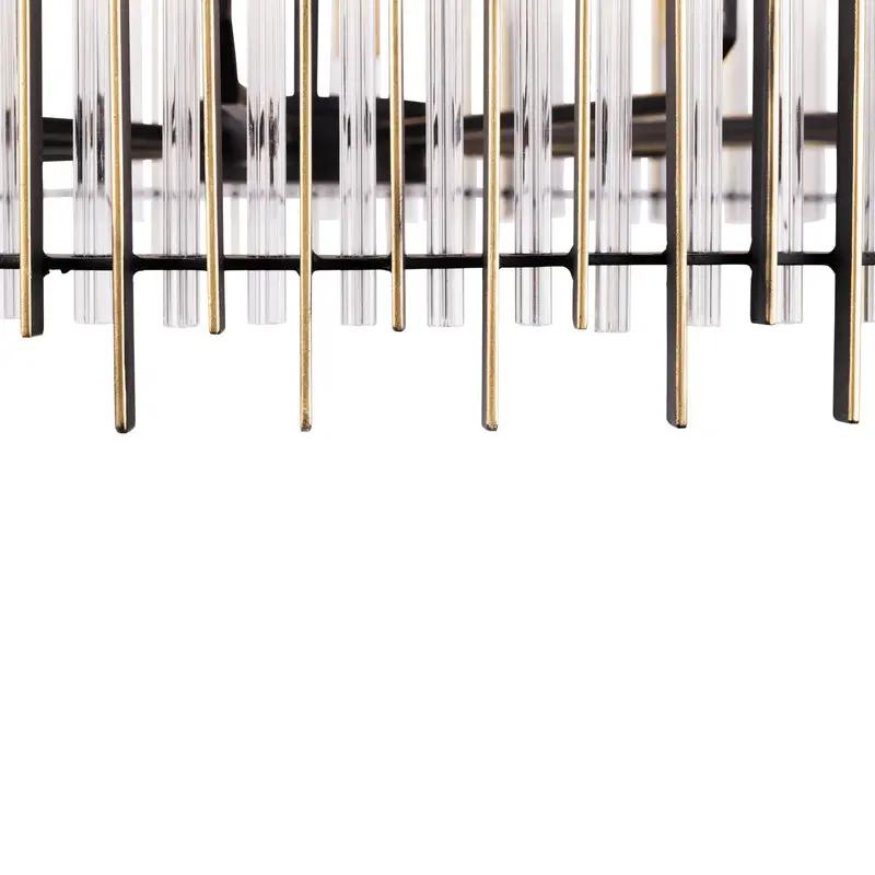 matte black/french gold pendant light