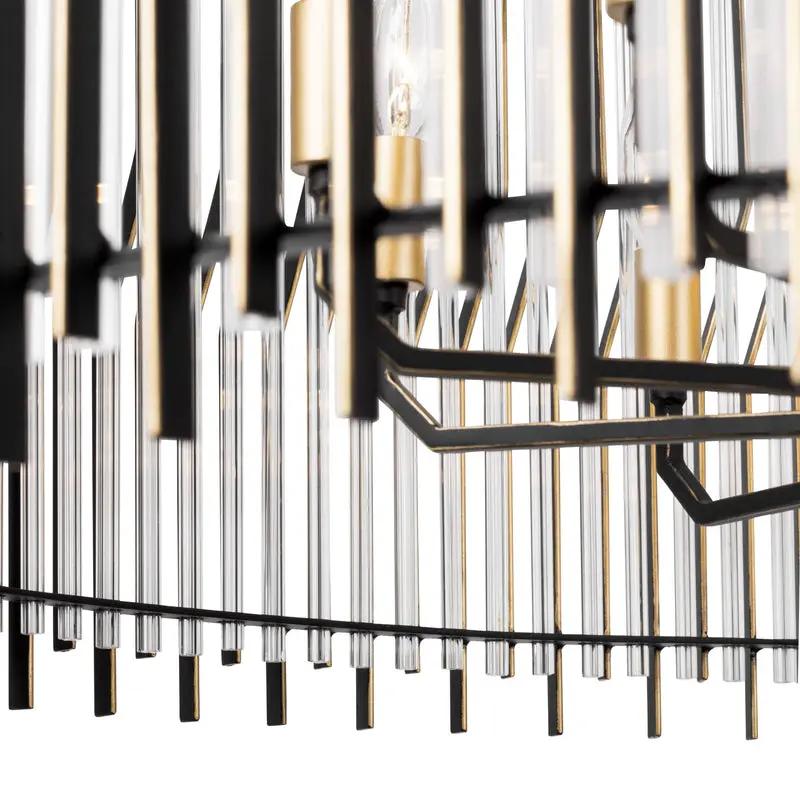 matte black/french gold pendant light