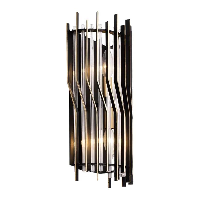 matte black/french gold wall mount light