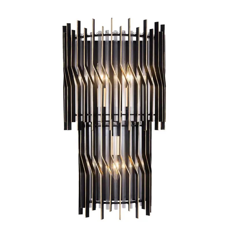 matte black/french gold wall mount light