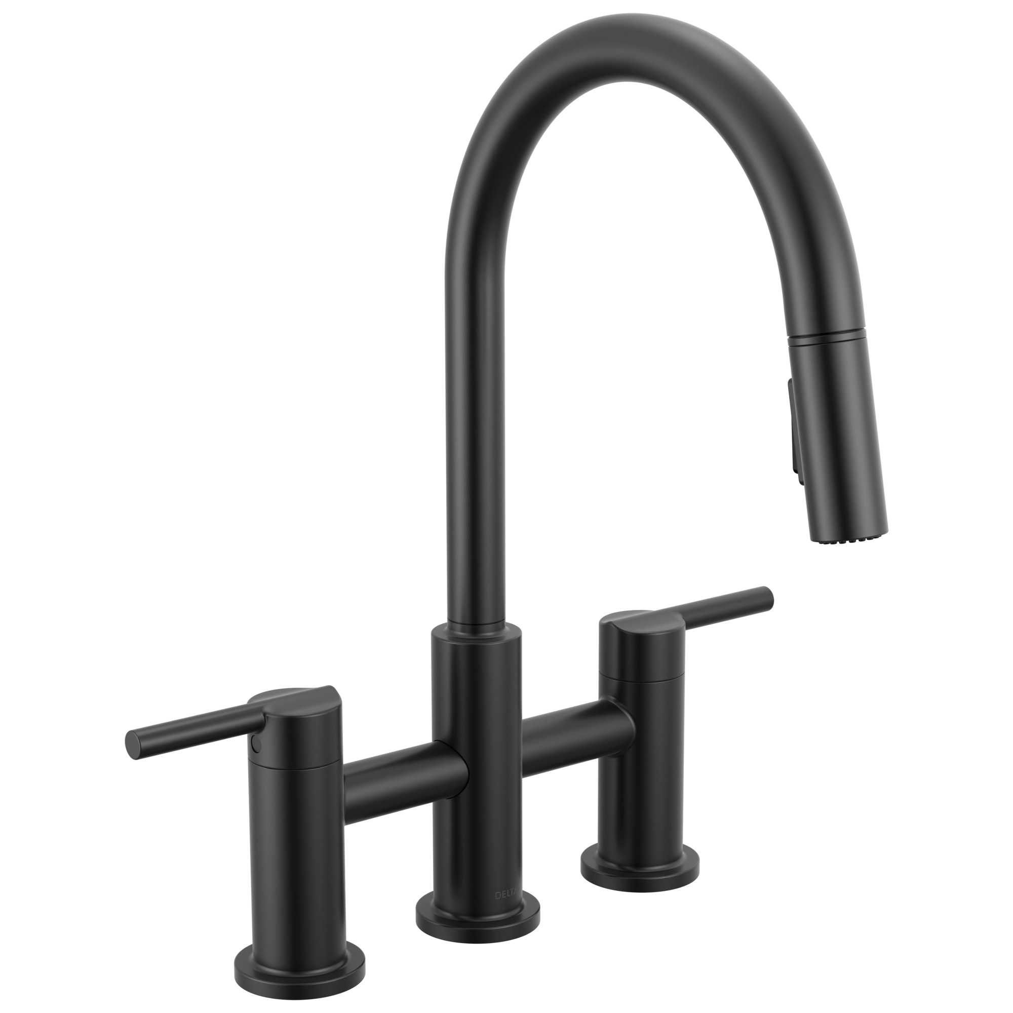 Delta Nicoli Two Handle Pull-Down Bridge Kitchen Faucet by Delta