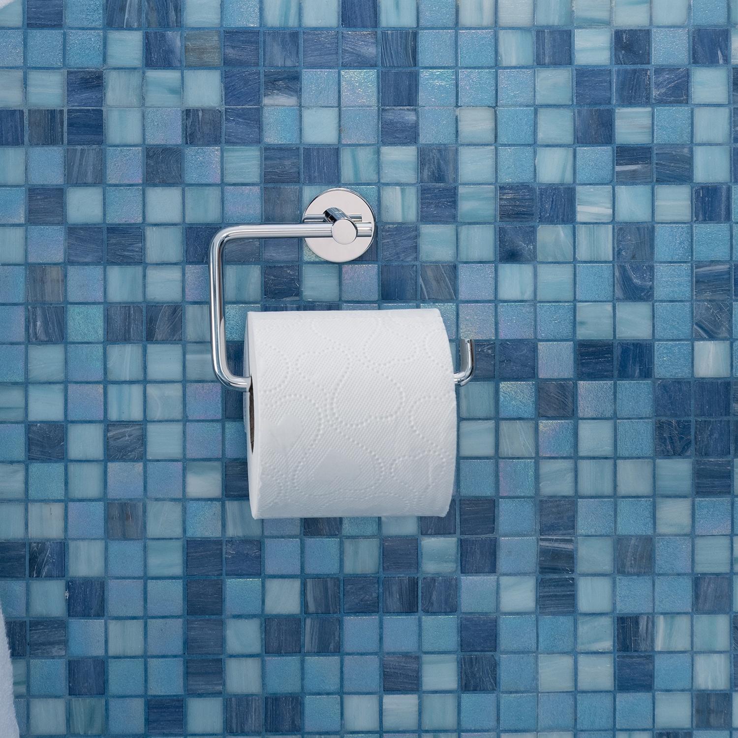 chromed toilet roll holder