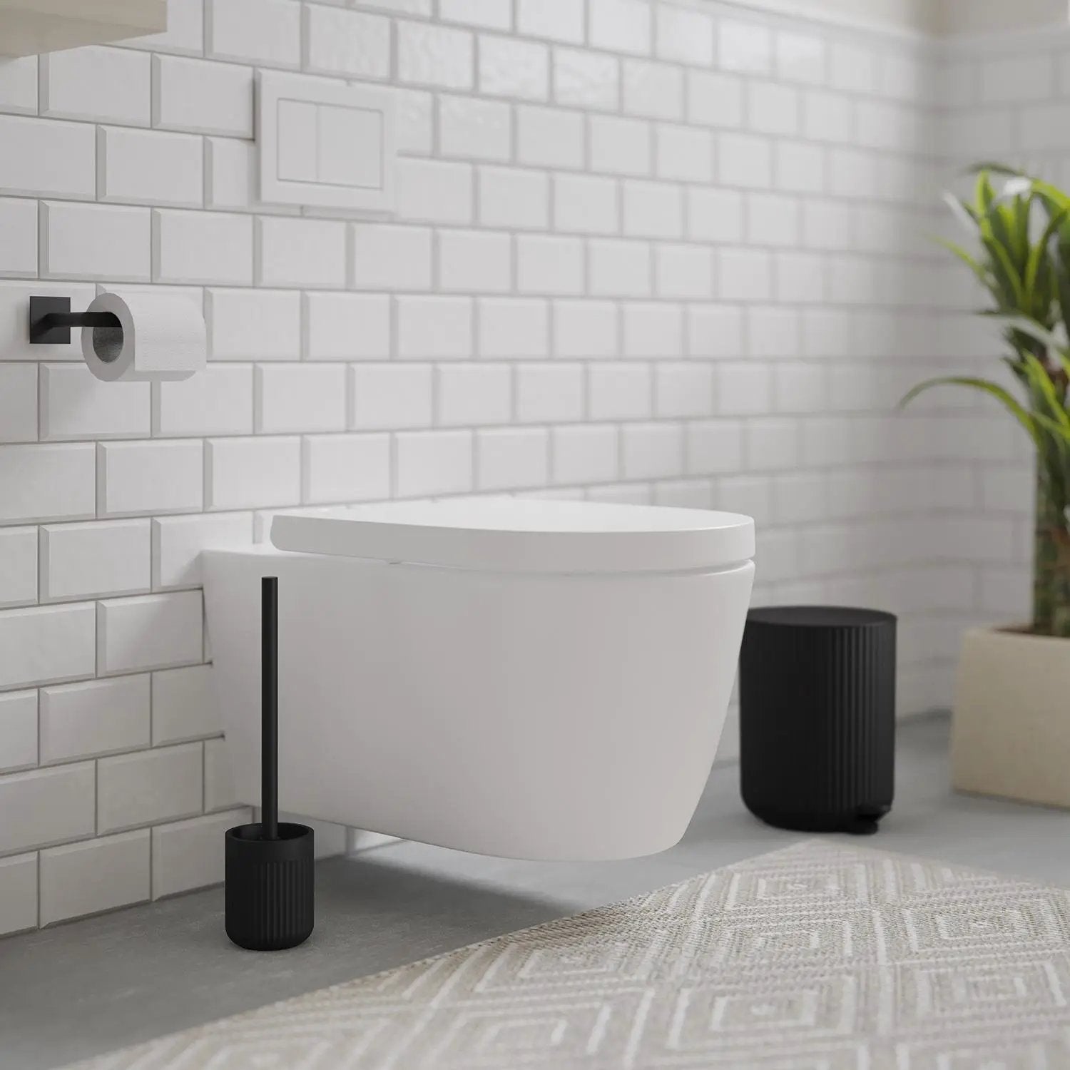 black pedal bin