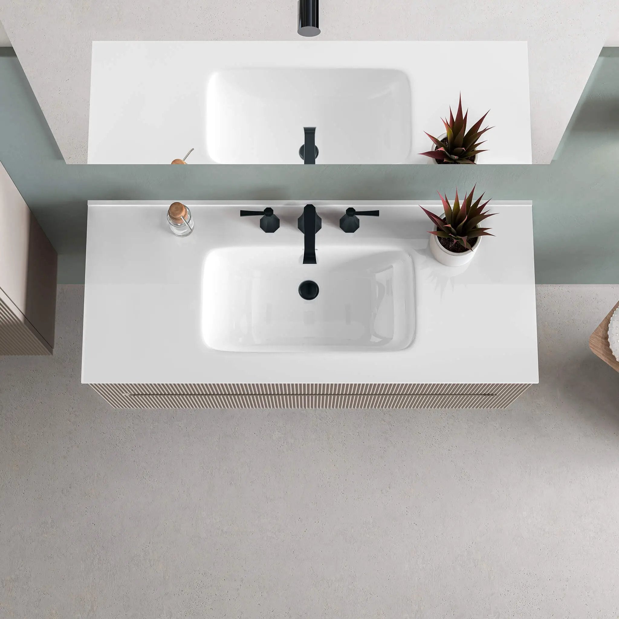 white gloss vanity top